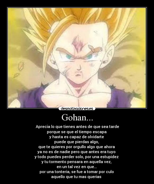 carteles gohan dragon ball desmotivaciones