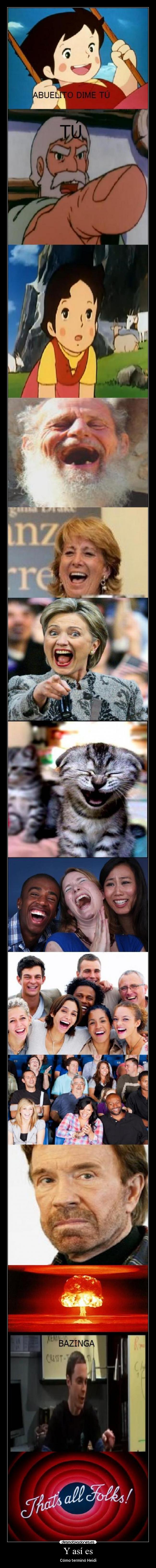 carteles heidi historia cuento bazinga deahi vienen los bebes desmotivaciones