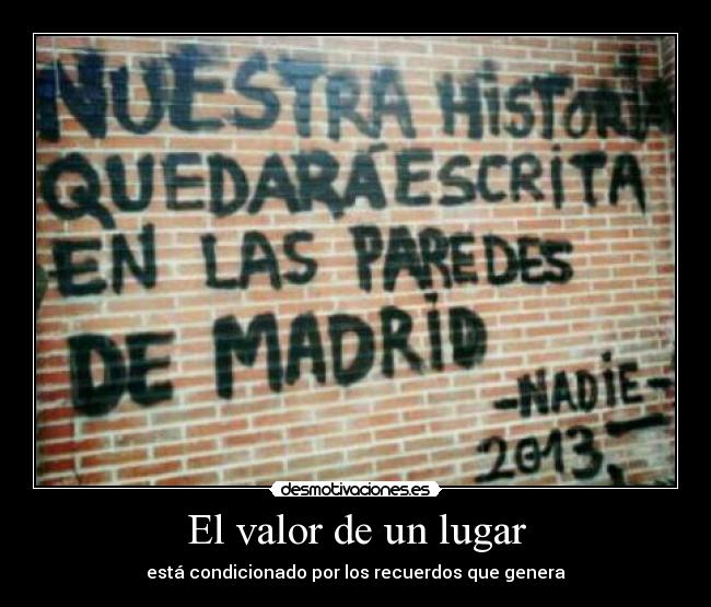 El valor de un lugar -