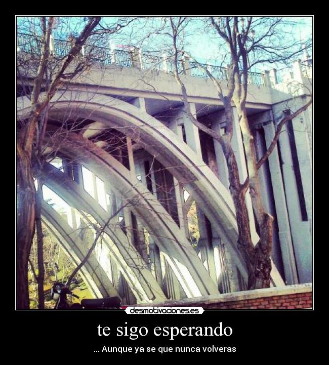 te sigo esperando - ... Aunque ya se que nunca volveras