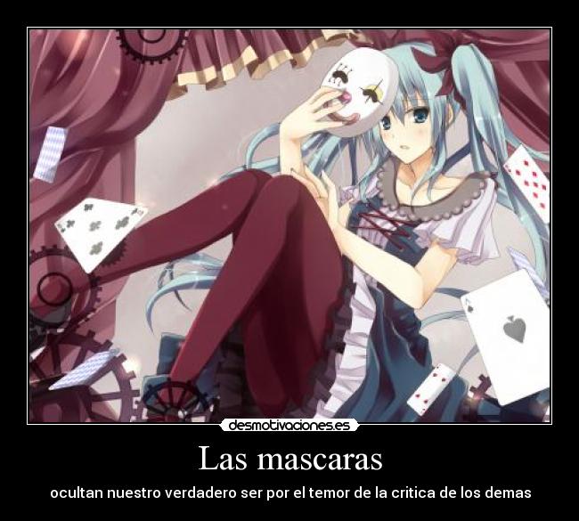 carteles karakuri pierrot miku hatsune vocaloid anime otaku mascara patetico desmotivaciones