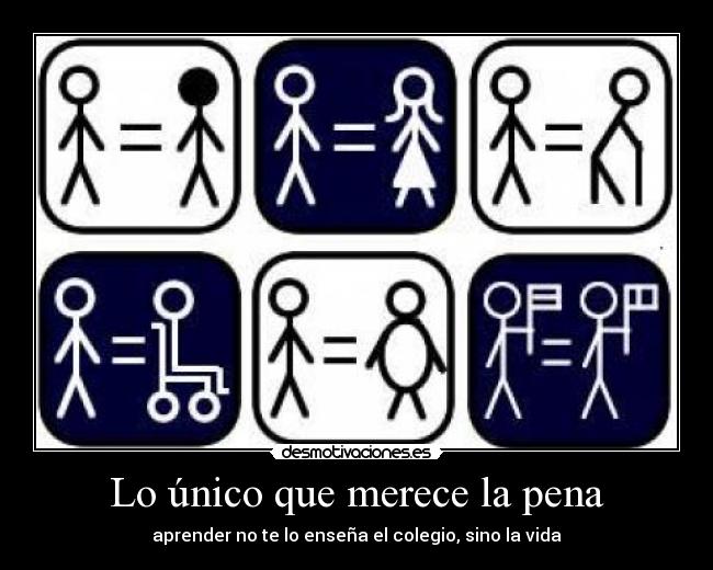 Lo único que merece la pena - aprender no te lo enseña el colegio, sino la vida