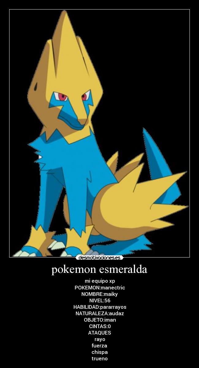 carteles pokemon manectric desmotivaciones