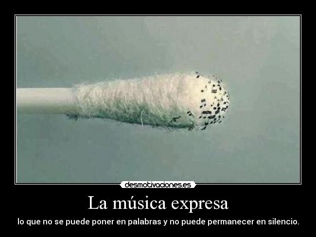 La música expresa - lo que no se puede poner en palabras y no puede permanecer en silencio.