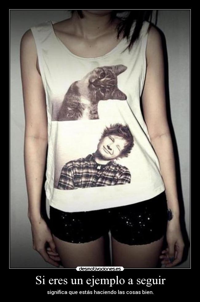 Si eres un ejemplo a seguir - significa que estás haciendo las cosas bien.