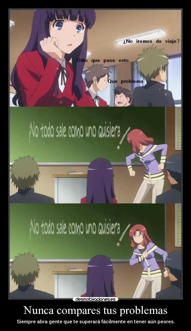 carteles problemas anime manga otaku cosplay mensaje cuando los pinguinos salvajes aparecen para fulmigar hormigas desmotivaciones