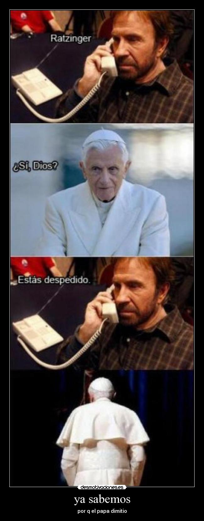 ya sabemos - por q el papa dimitio