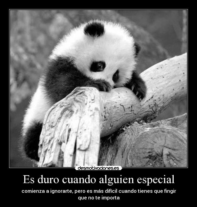 Es duro cuando alguien especial - comienza a ignorarte, pero es más difícil cuando tienes que fingir que no te importa