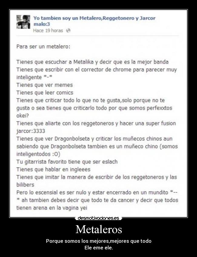 carteles metal metaleros desmotivaciones