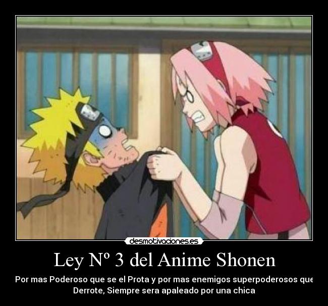 carteles anime ley numero del anime shonen naruto desmotivaciones