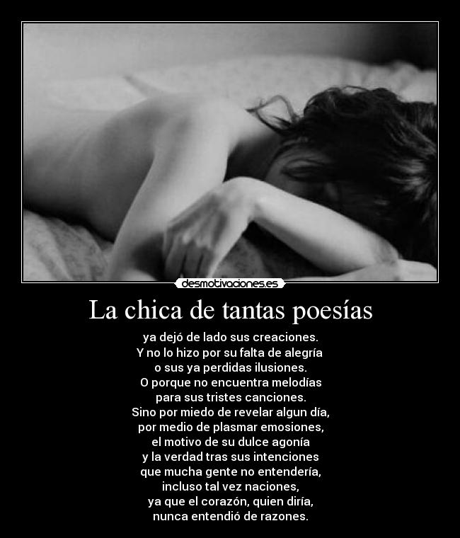 La chica de tantas poesías -