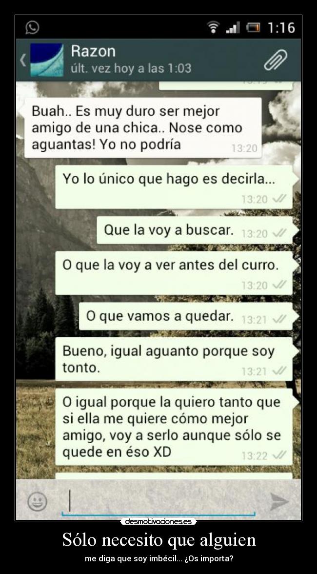 Sólo necesito que alguien - 