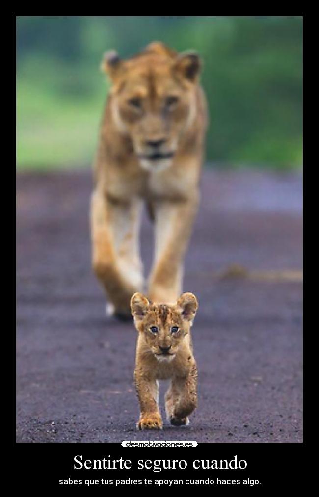 Sentirte seguro cuando -