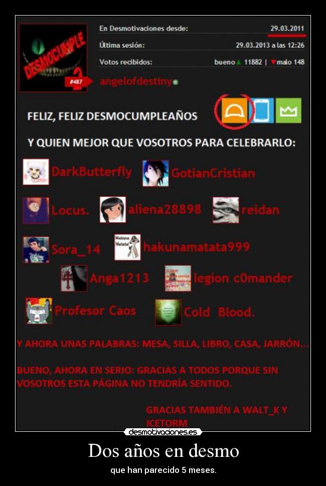 Dos años en desmo - 