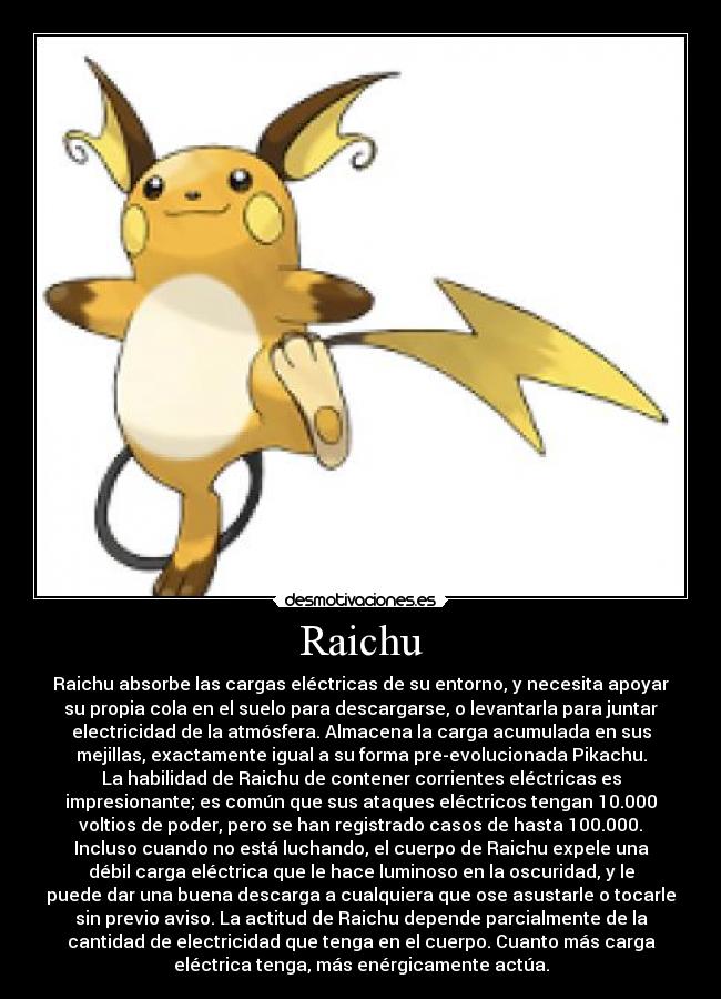 carteles pokemon numero 026 raichu desmotivaciones