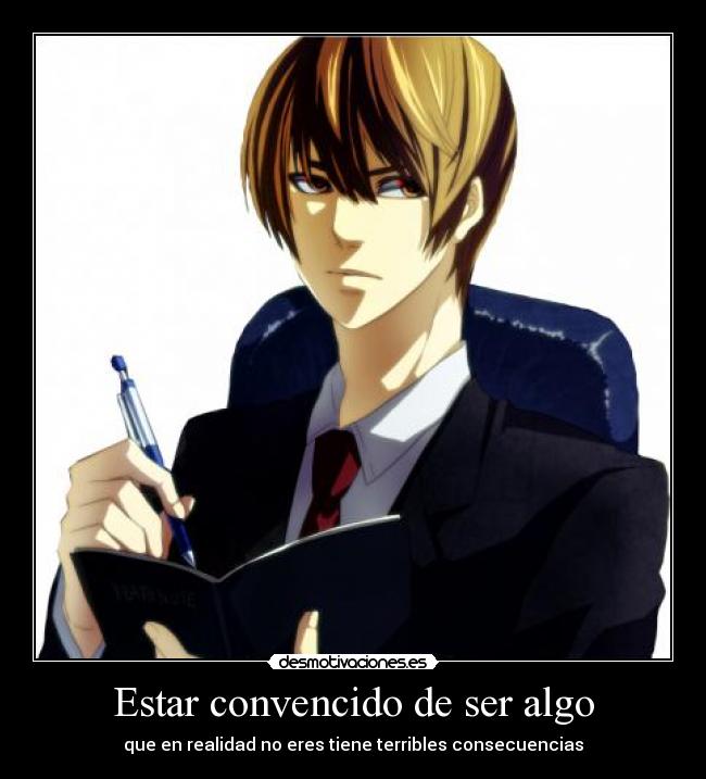 carteles light yagami death note desmotivaciones