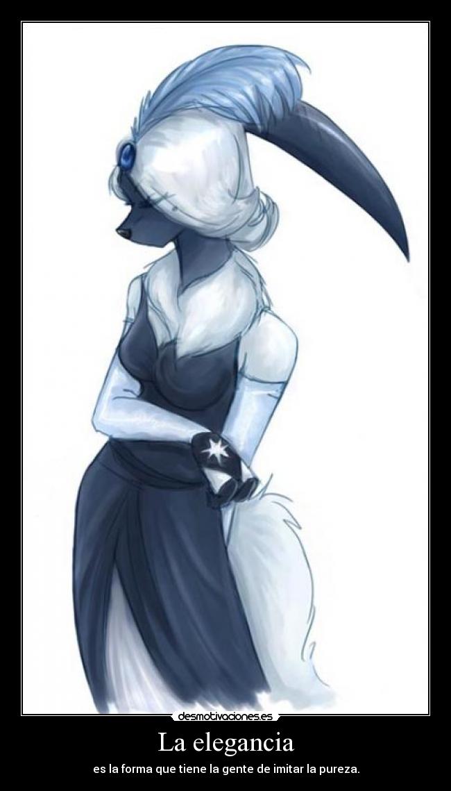 La elegancia - es la forma que tiene la gente de imitar la pureza.