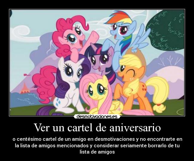Ver un cartel de aniversario -
