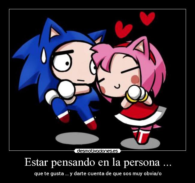 carteles pucca garu disfrasados sonic amy desmotivaciones