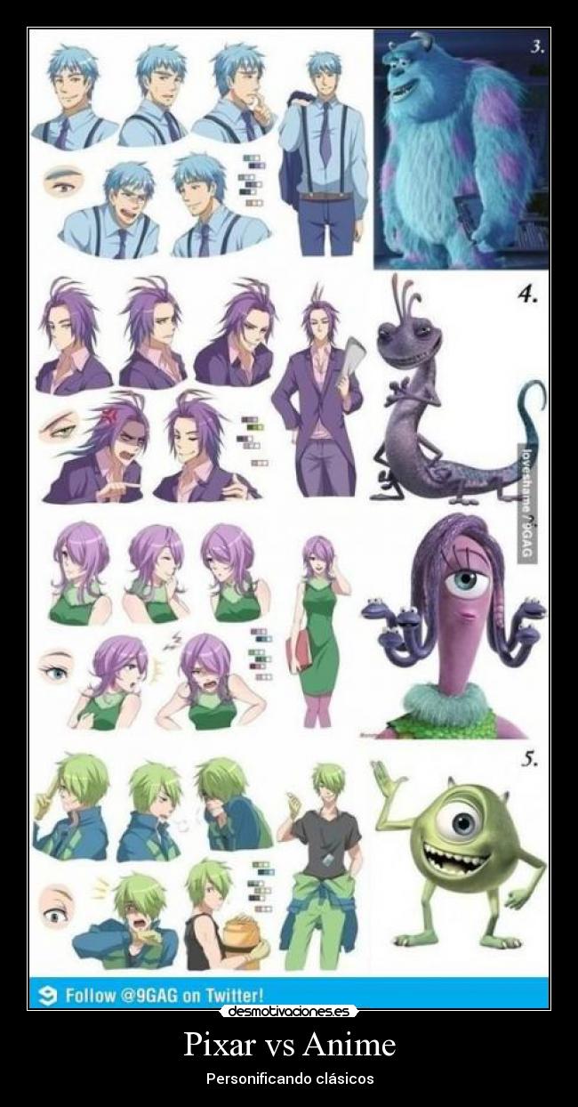 Pixar vs Anime -