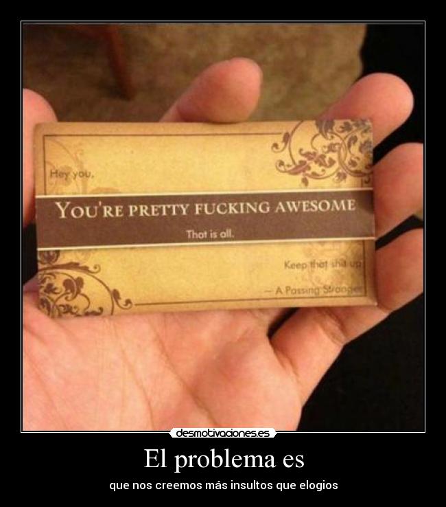 El problema es - 