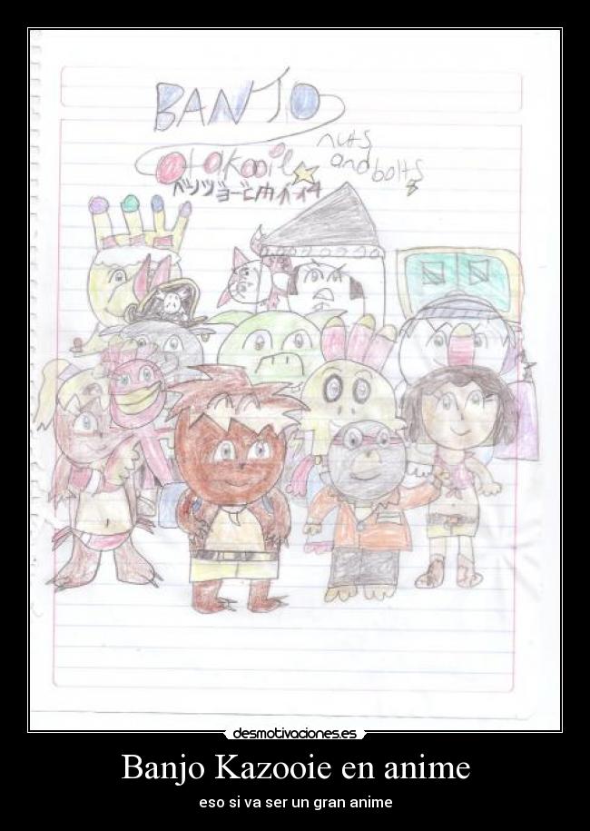 Banjo Kazooie en anime - eso si va ser un gran anime