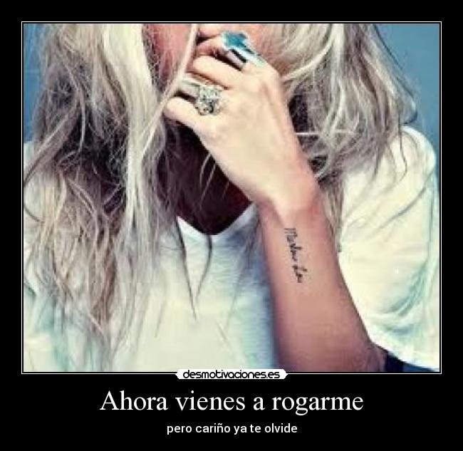 Ahora vienes a rogarme - pero cariño ya te olvide