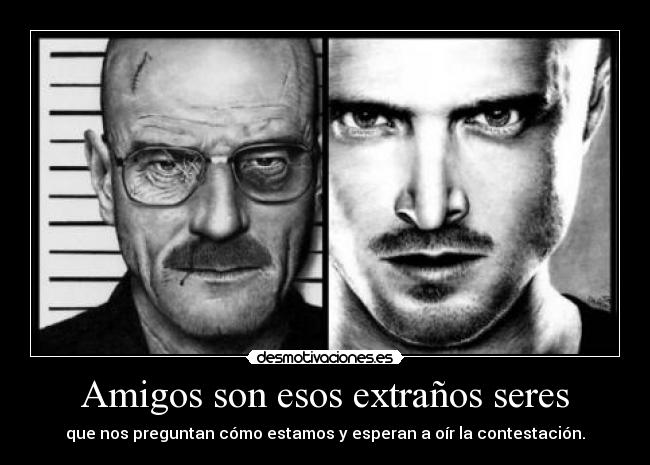 Amigos son esos extraños seres - que nos preguntan cómo estamos y esperan a oír la contestación.