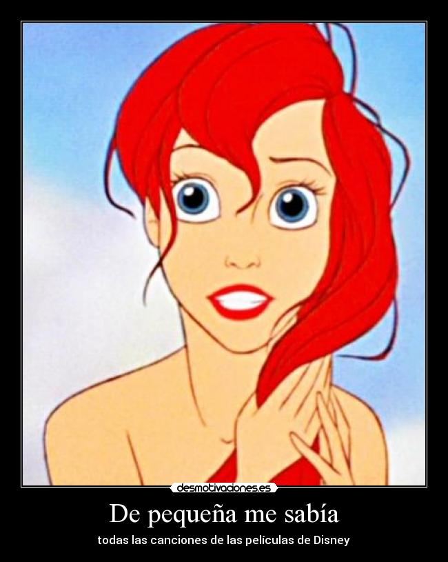 carteles pequena disney cantar cancion desmotivaciones