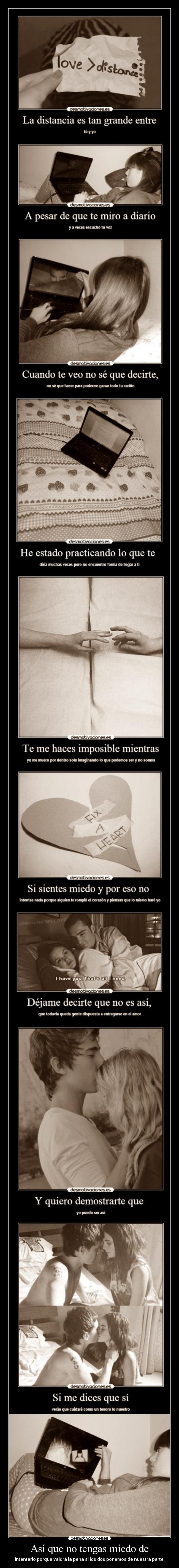 Así que no tengas miedo de -