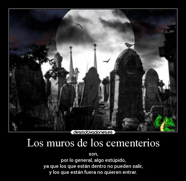 Los muros de los cementerios -