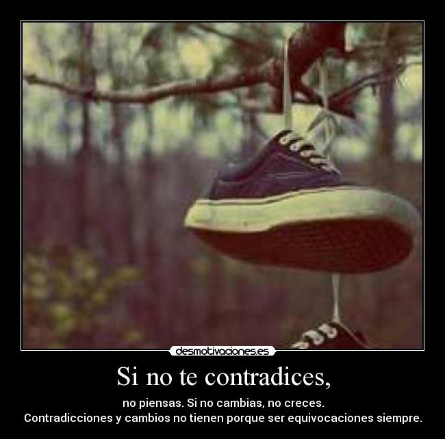 Si no te contradices, -