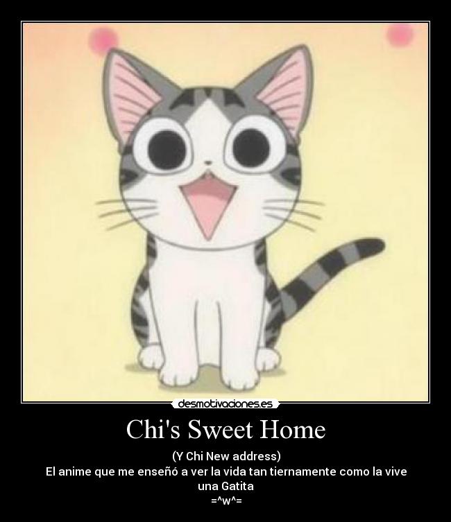 carteles chi sweet home chi new address anime vida neko manga tiernamente tierno gatosgatita anime desmotivaciones