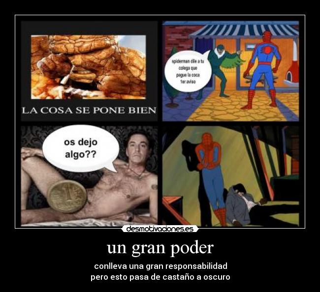 carteles spidermanmeme desmotivaciones