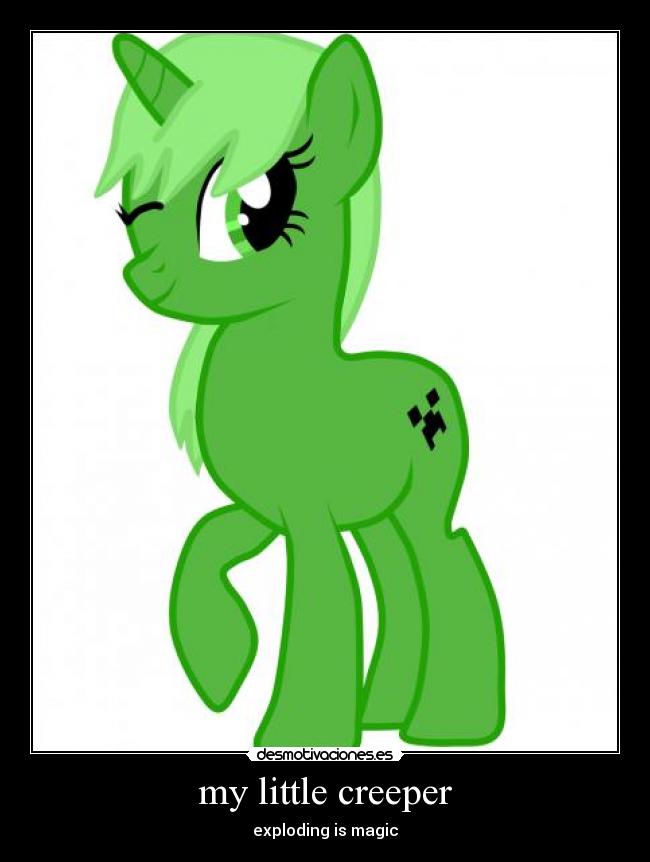 carteles little pony minecraft exploding desmotivaciones