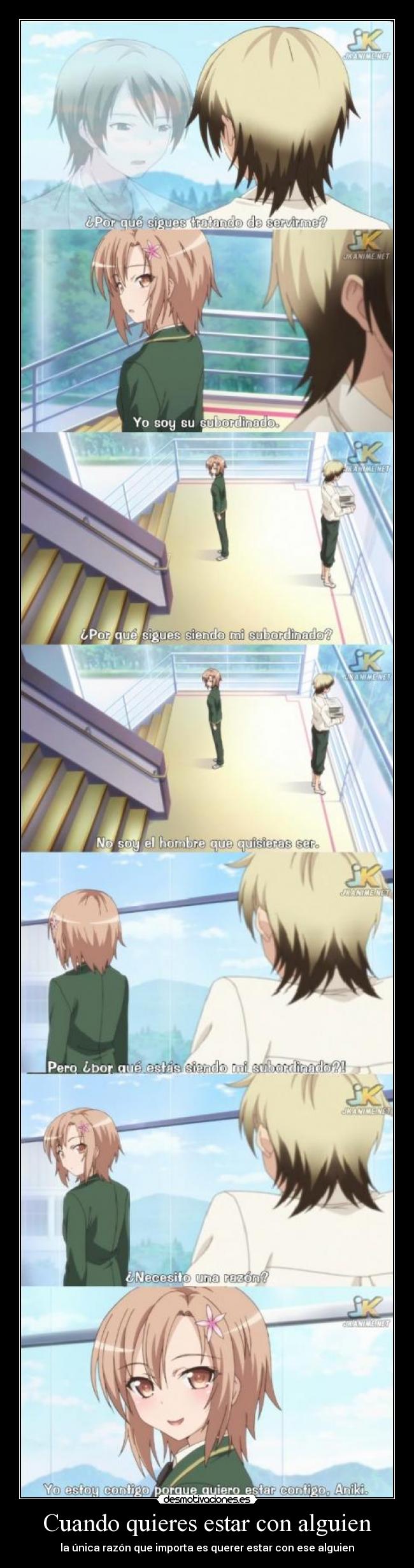 Cuando quieres estar con alguien -