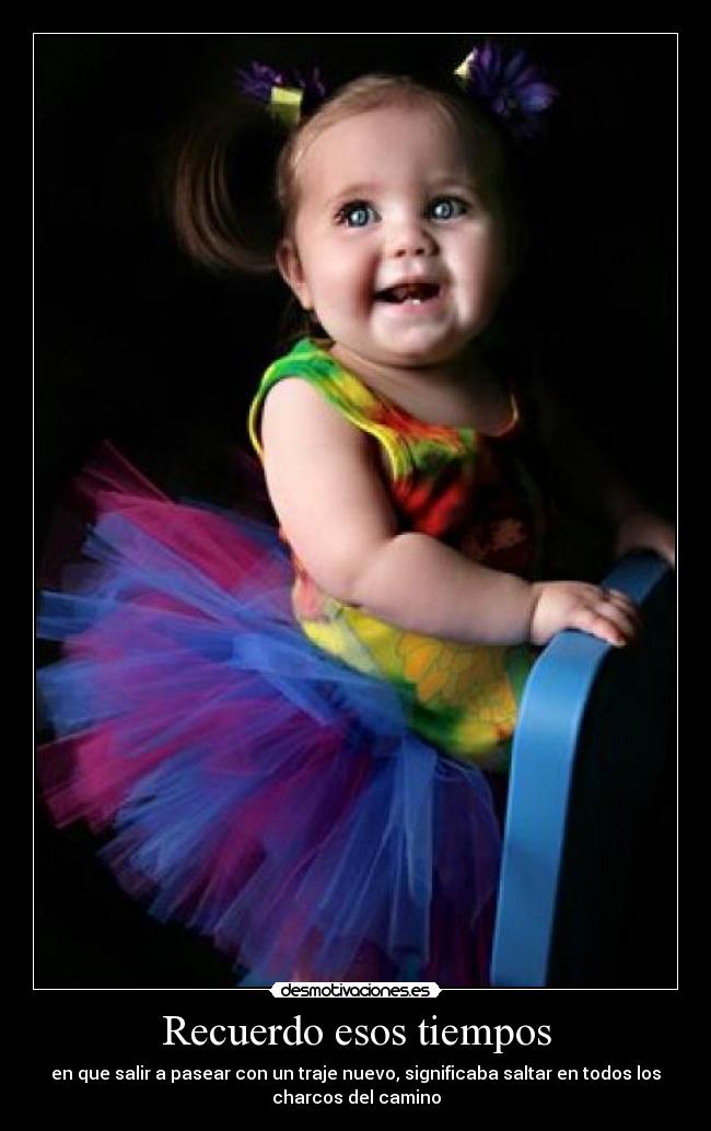 carteles charcos correr nina linda colores vestido desmotivaciones