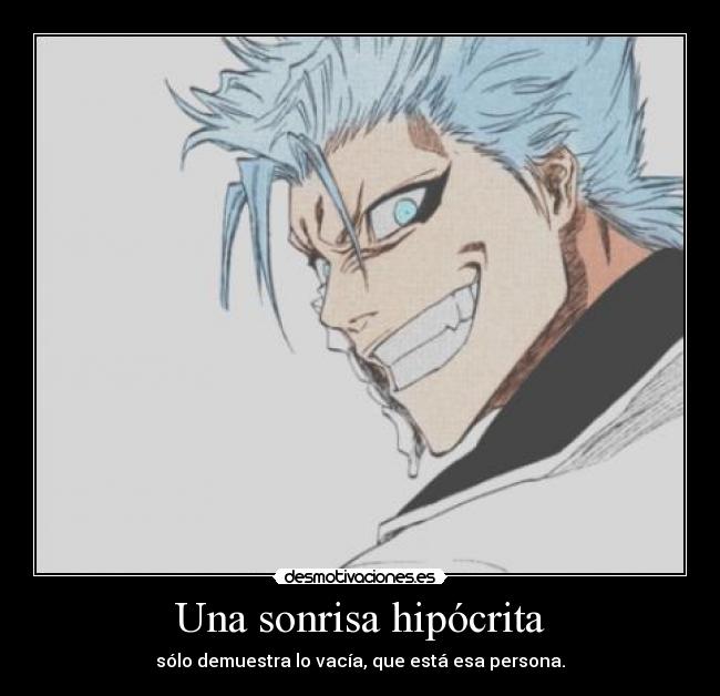 Una sonrisa hipócrita -