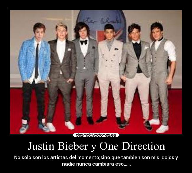Justin Bieber y One Direction -