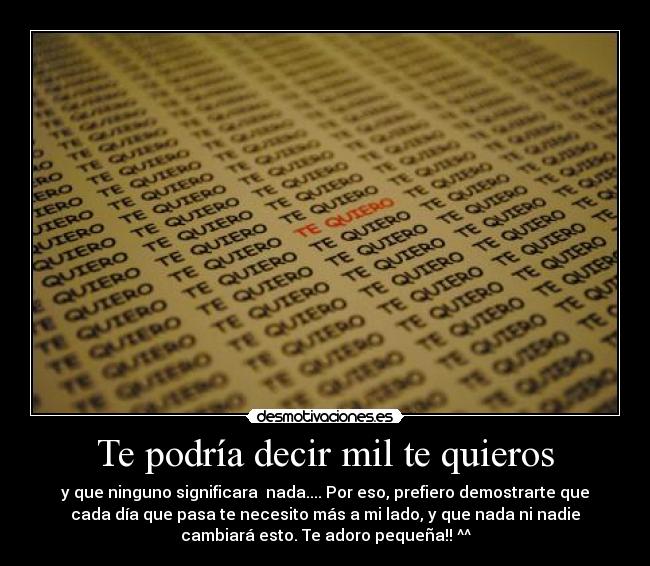 Te podría decir mil te quieros - 