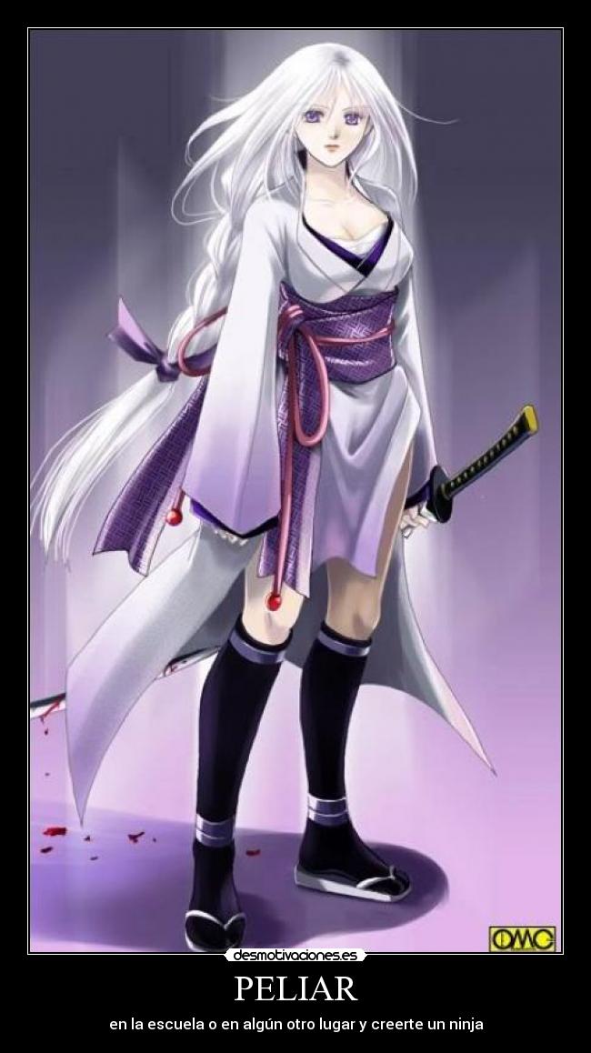 PELIAR - en la escuela o en algún otro lugar y creerte un ninja