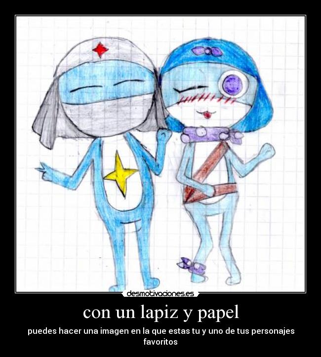 con un lapiz y papel -