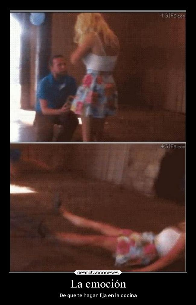 La emoción - De que te hagan fija en la cocina