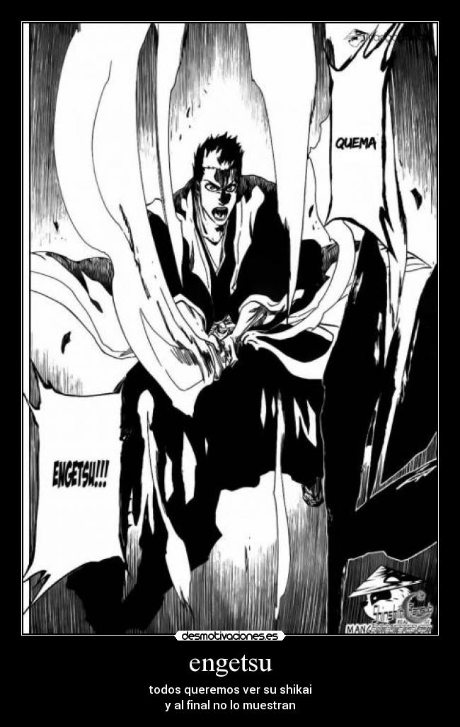carteles engetsu shikai bleach padre ichigo desmotivaciones