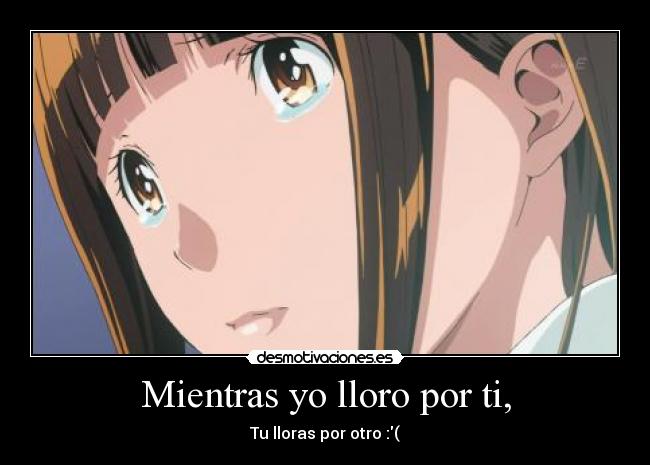Mientras yo lloro por ti, -