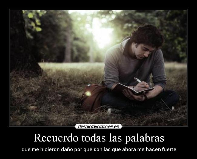 Recuerdo todas las palabras -