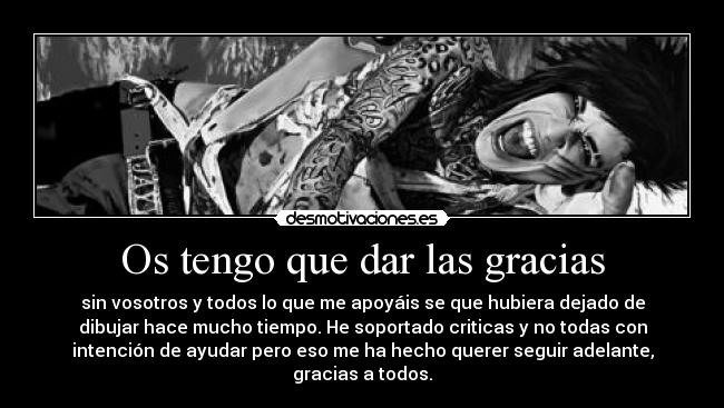 Os tengo que dar las gracias -