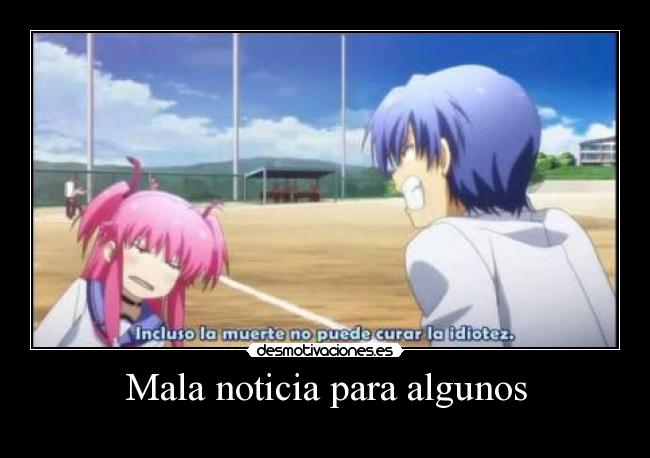 carteles anime angelbeats desmotivaciones