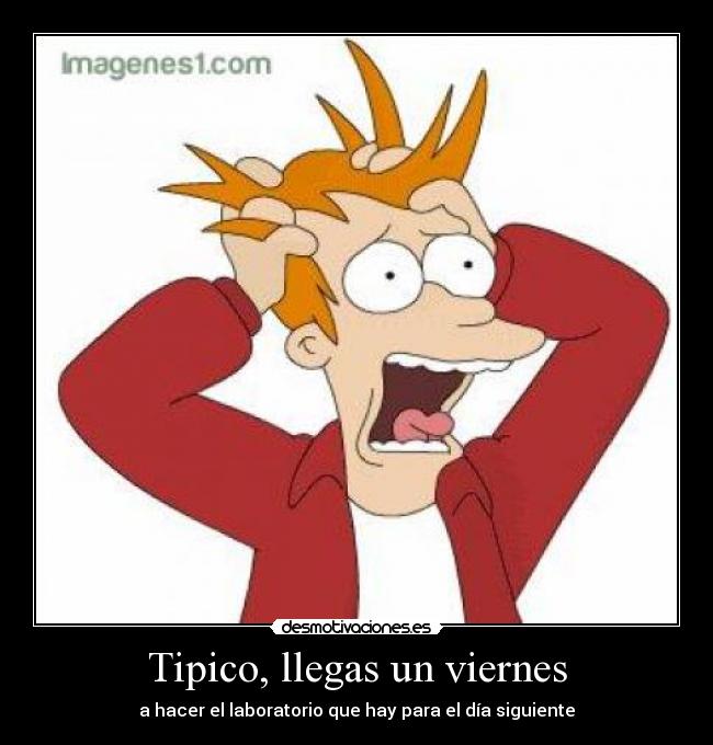 Tipico, llegas un viernes -