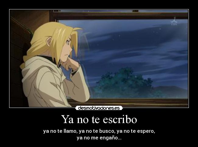 carteles anime full metal alchemist edwar elric sad love desmotivaciones